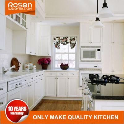 American Modern Style White Shaker Solid Wood Kitchen Cabinets