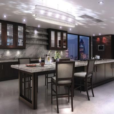 Luxury Customized Solid Wood Kitchen Utensil Kitchen Cabinet for Apartment