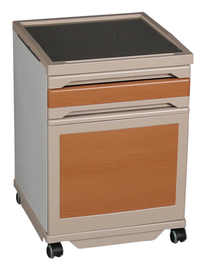 Hospital Bedside Cabinet Hospital Instrument Medical Patient Room Bedside Table with Wheels