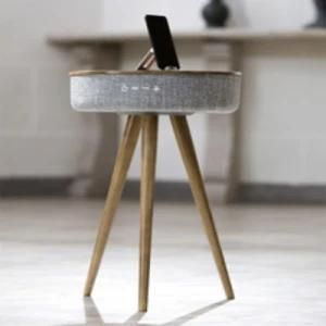 Modern Fabric Wooden Leisure Home Office Hotel Furniture Table with Bluetooth Speaker and Wireless Charger