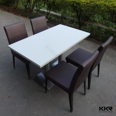 Custom Marble Cafe Table Solid Thick Wood Cafe Tablerestaurant Marble Table