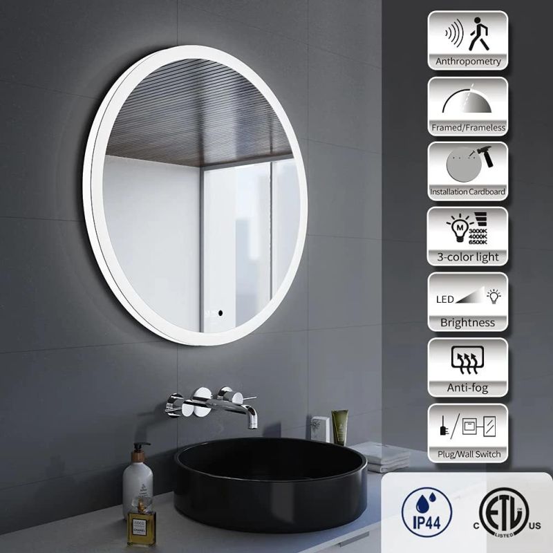 Home Decoration LED Bathroom Mirror Vanity Mirror with Touch Sensor & Anti-Fog