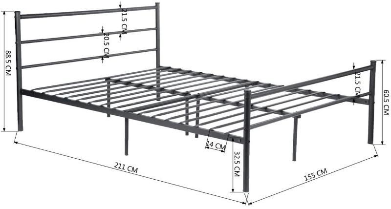 Children School Bedroom Furniture Single Size Iron Bed