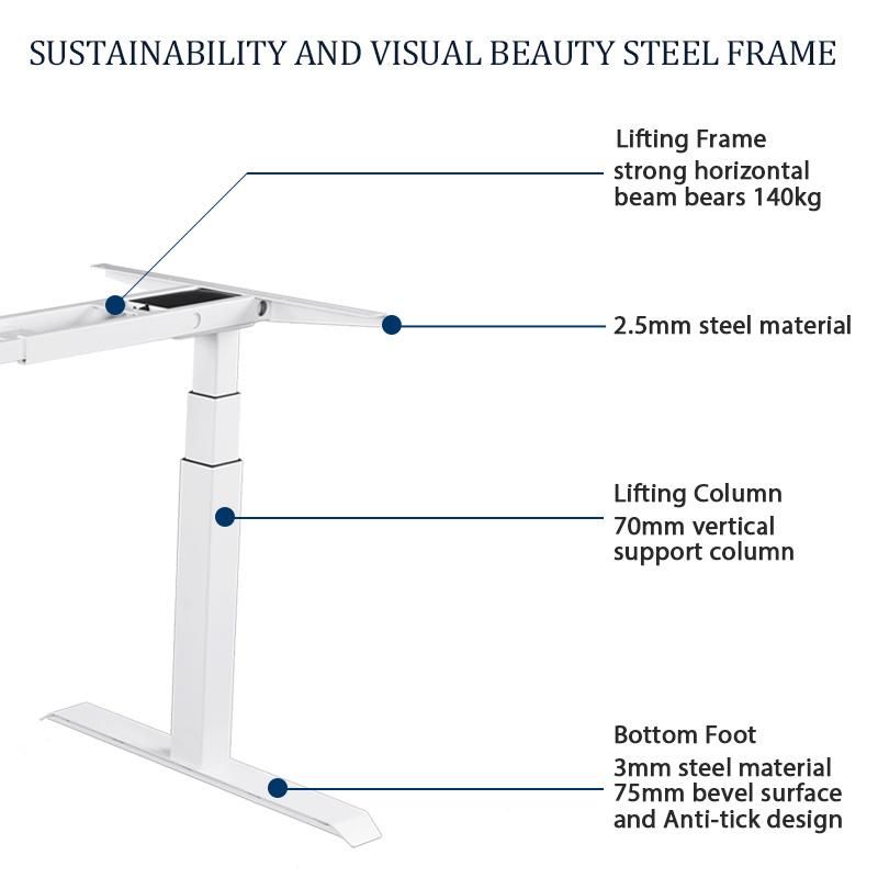 High-End Ergonomic Frame Height Adjustable Sit Standing Desk