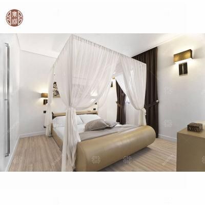 5 Star Hilton Style King Room Hotel Furniture with PU Leather Headboard