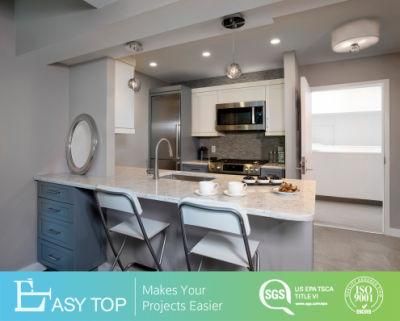 High Quality Modern Grey Solid Wood Custom Solid Wood Kitchen Cabinet for Home Kitchen