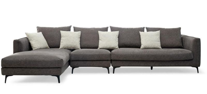 Lm25 Corner Sofa in Fabric, Italian Minimalist Style Living Room Set, Modern Design Sofas in Home and Hotel
