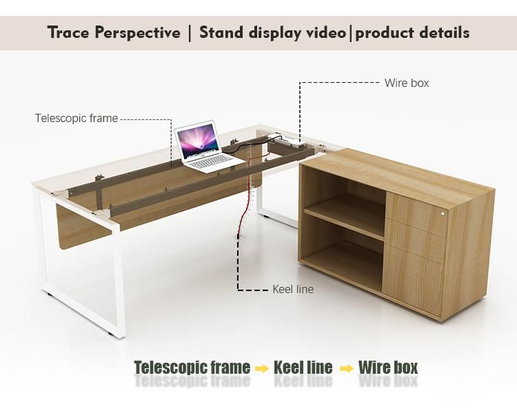 Modern Promotion Set Table Furniture L Shape Complete Executive Office Desk