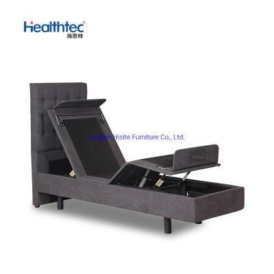 Modern Bedroom Furnitue Vibration Massage Full Size Adjustable Bed Frame with Bedboard