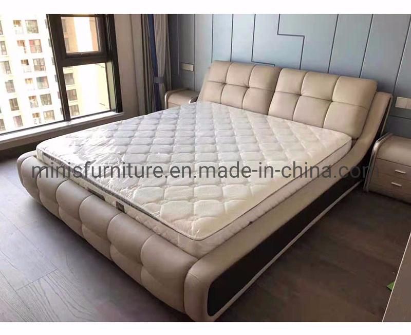 (MN-MB101) Modern Home Furniture Bedroom Adult Leather Soft Bed