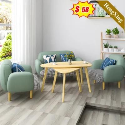 Modern Shape Fabric Wooden Frame Table Set with Chairs