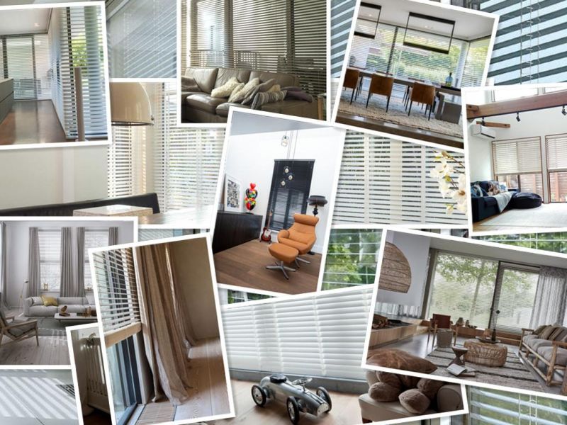 China Supplier Motorized Venetian Faux Wood Blinds Wooden Window Blind