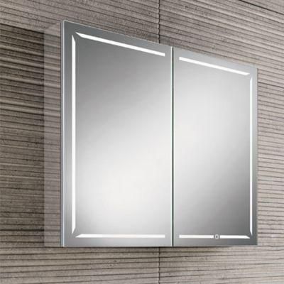 Hotel Vanity Top Aluminum Medicine Bathroom Cabinet with LED Lighting