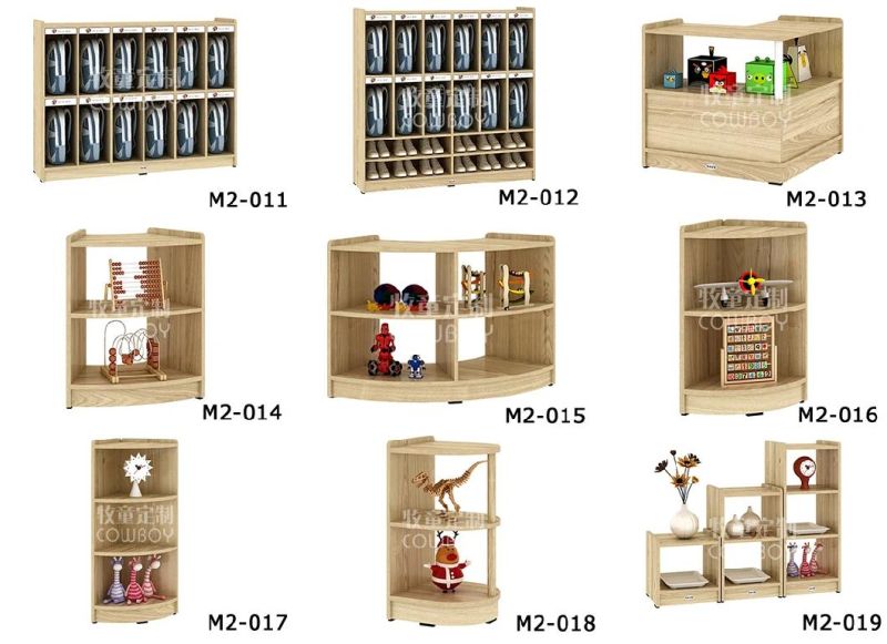 Cowboy Daycare Kids Furniture Table and Chairs Customized Cabinets Wooden Bookshelf Supplies