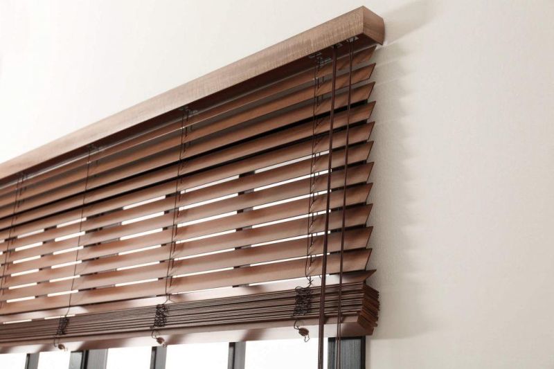 American USA UK Popular Hot Sale Cordless 2 Inch 50mm Faux Wood Blinds