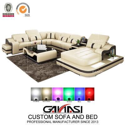 Modern Furniture Corner Set Luxury Design Genuine Leather Sofa