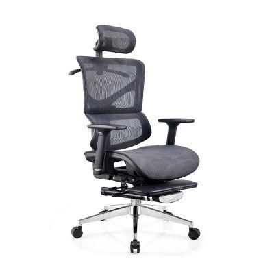 Modern High Back Comfortable BIFMA Mesh Manager Executive Ergonomic Office Chair with Footrest