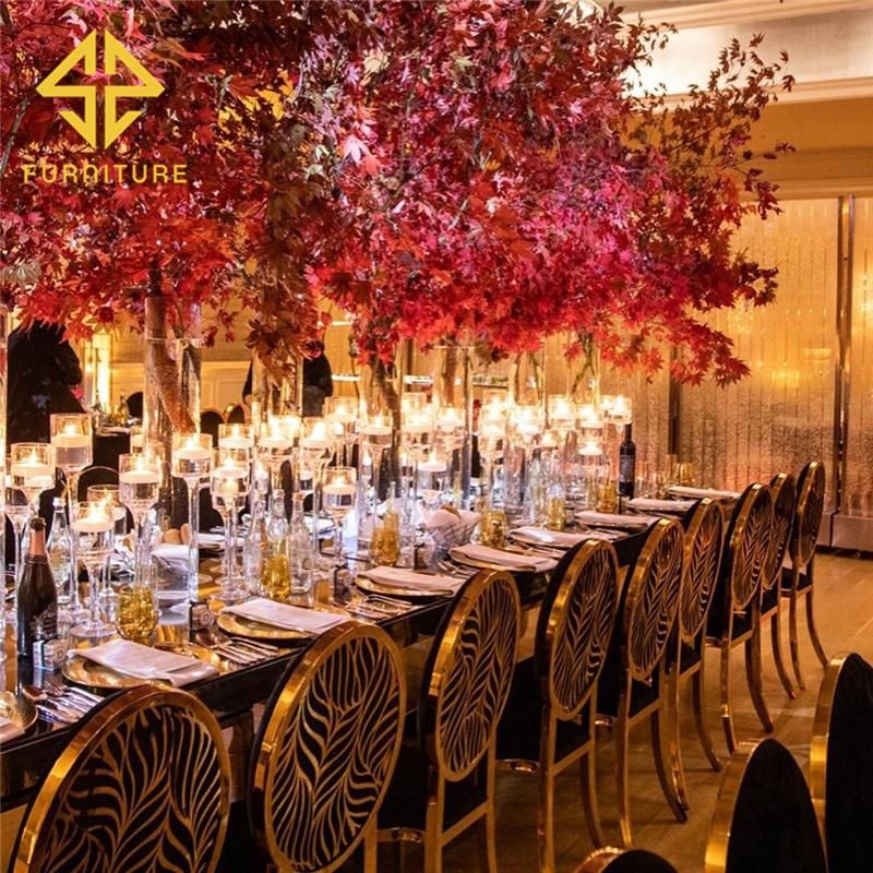 Luxury Wedding Reception Used Black Velvet Dining Chair for Sale