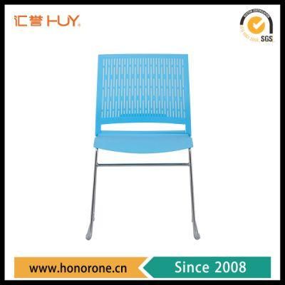 Stackable Design Conference Meeting Training Staff Plastic Chair with Metal Frame