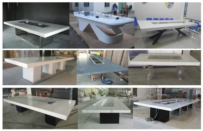 New Material 5 Feet Long Conference Table for Sale White Meeting Table
