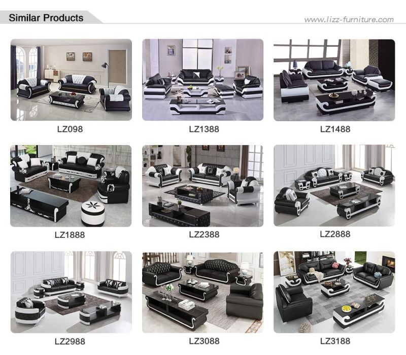 Africa Popular Versace Design Home Genuine Leather Sofa Furniture Set
