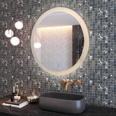 Modern Wall Mounted Makeup Mirror LED Bathroom Mirror Round Frameless Fogless Bathroom Mirror Smart Vanity Lighted Mirror
