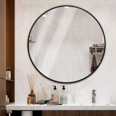 Modern Hotel Wall Mounted Round Metal Framed Mirror for Frame for Bathroom Furniture