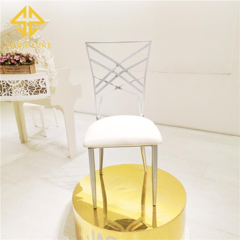 Wholesale Cheap Hotel Banquet Furniture Sliver Wedding Chair