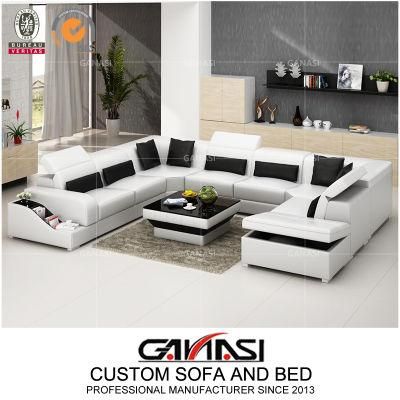 Modern Style Leather Office Furniture Sofa Sets with Coffee Table