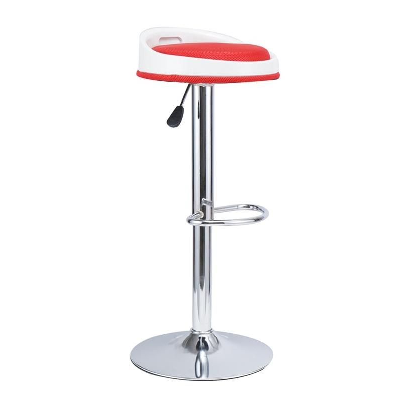 New Arrival Fashion PP Back Fabric Cushion Seat Chrome Leg Multicolor Height Adjustable Swivel Bar Stool for Kitchen Island Use