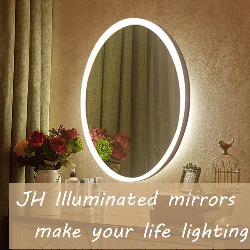 Jinghu Hotel Project LED Bathroom Mirror Bluetooth Speaker Multifunction LED Lighted Bathroom Mirror