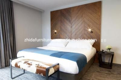 Hotel Bedroom Furniture Wooden 5 Star Customized Queen Bed