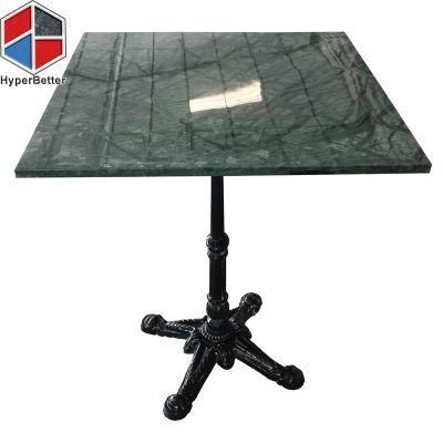 Wholesale Nordic Wrought Iron Indian Green Marble Square Dining Table