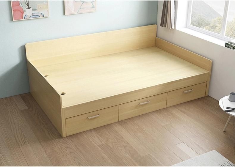 Customized Simple Design Modern Wooden Bed for Bedroom