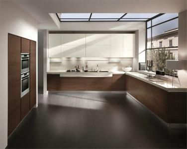 Modern Luxurious L Shaped Heat Resistant Modular MDF Laminate Kitchen Cabinet Furniture