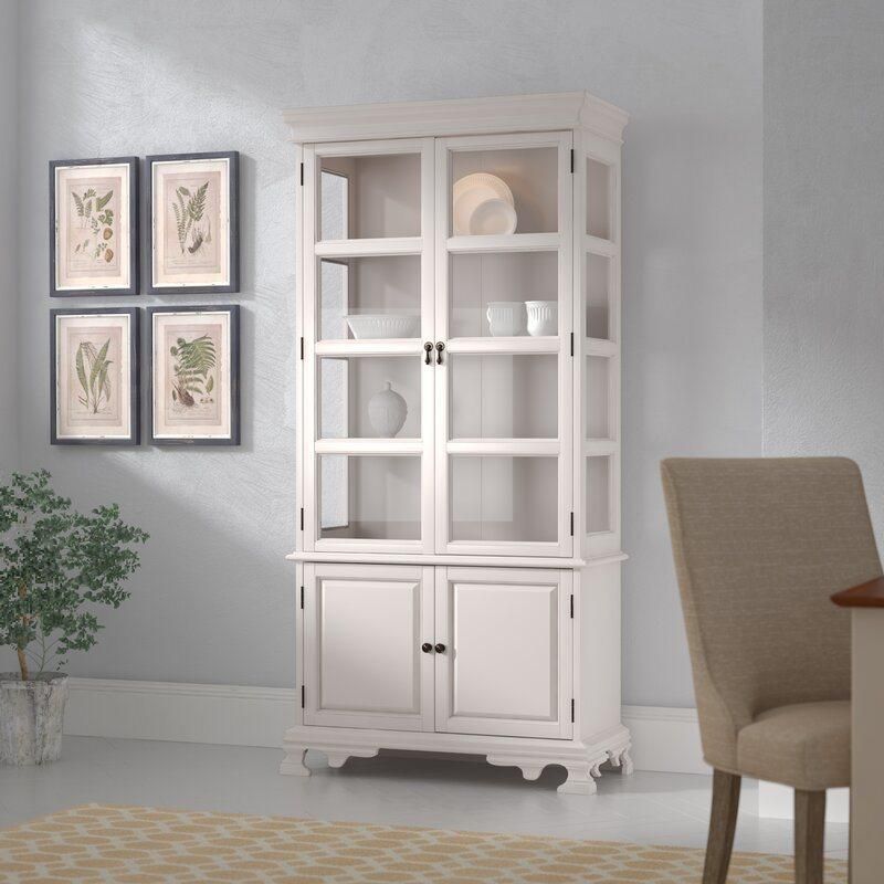 Modern Antique Furniture White Painting 2 Door Accent Display Stand Living Room Furniture