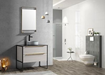 Floor Mounted Ceramics Goldea Hangzhou Vanity Bathroom Cabinet Standing MDF with Good Service