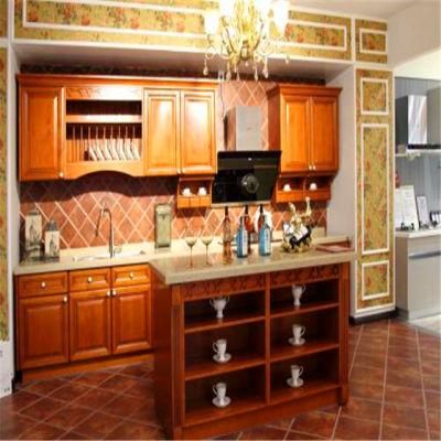 China Factory Customized Self Assemble Old Style Kitchen Cupboard Classic Solid Wood Kitchen Cabinets