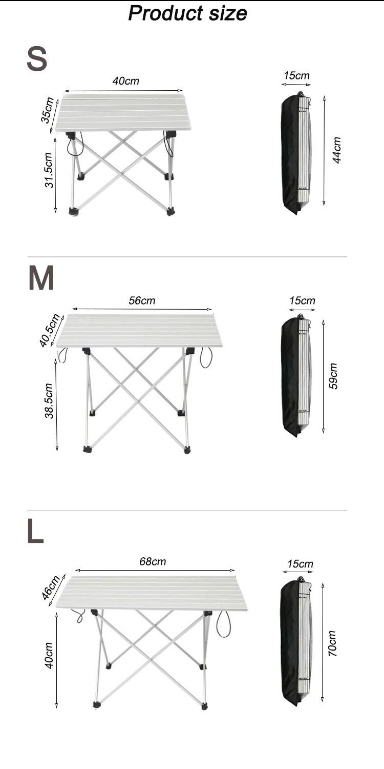 Lightweight Aluminum BBQ Beach Camping Foldable Table