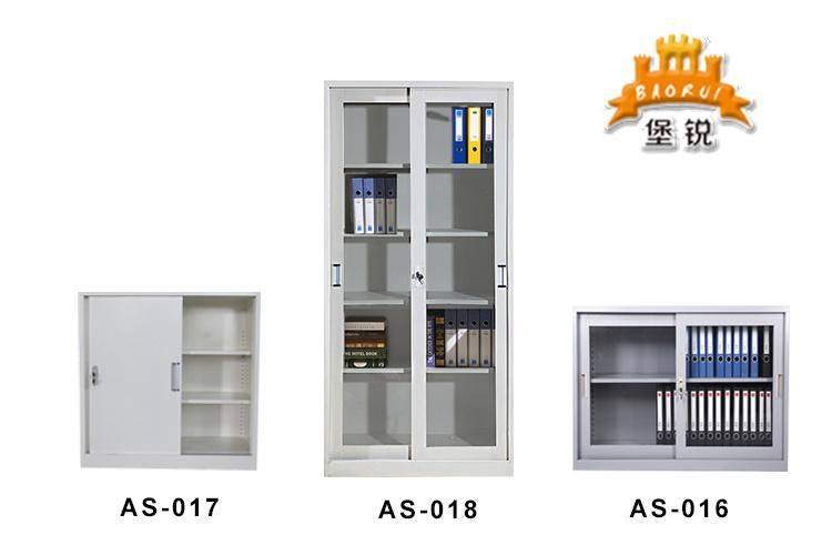 Modern Metal Staff Storage 2 Sliding Door Cabinet