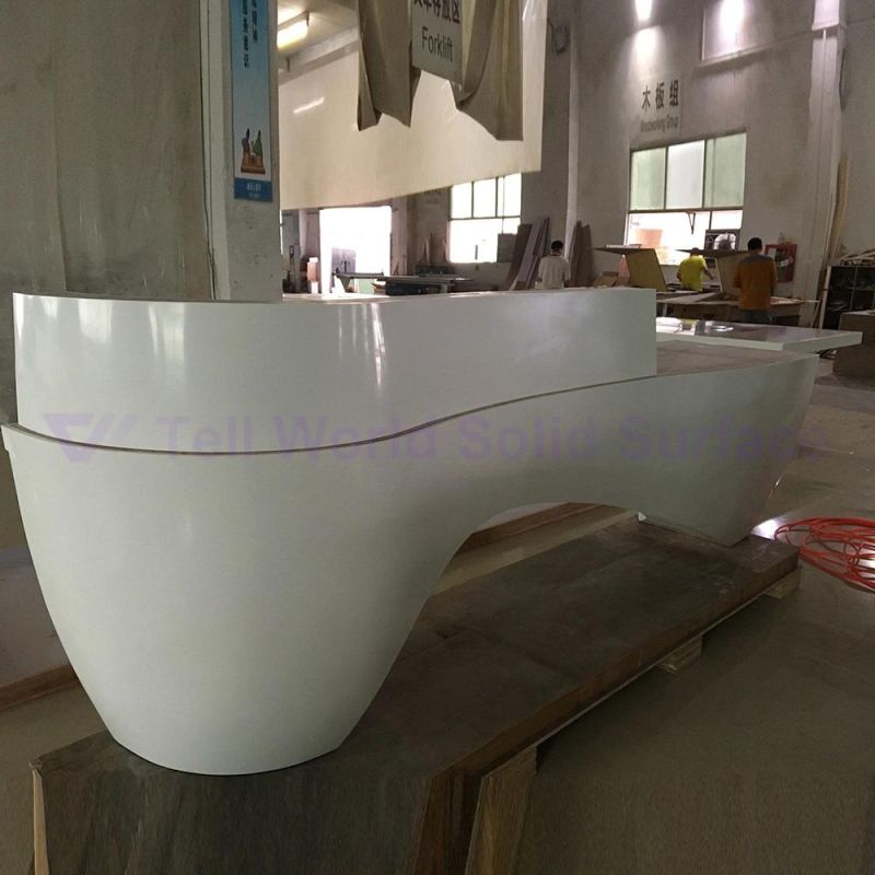 Aritificial Marble Reception Desk Hair Salon Beauty Reception Desk