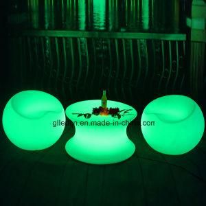 Plastic RGB LED Round Dining Table for Wedding Lights Decorations