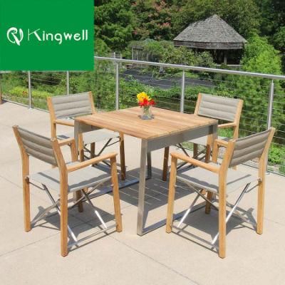 Outdoor Modern Aluminum Garden Furniture Dining Chairs Cheap Pure Aluminum Dining Table and Chair Garden Furniture