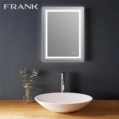 Custom LED Light Mirror Rectangular Bathroom Mirror Glass