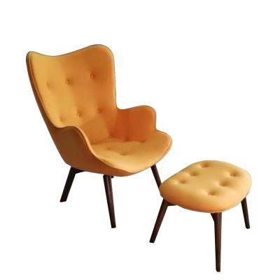 Nordic Modern Comfortable Bedroom Single Sofa Chair Velvet Bear Chair Lounge Recliner Modern Furniture
