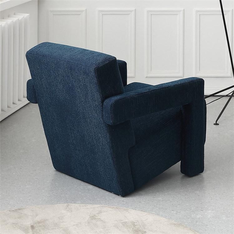 Modern Home Furniture Leisure Velvet Fabric Wooden Single Sofa Chair for Hotel Living Room