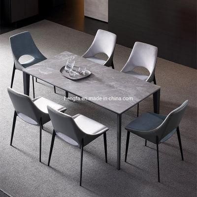 Luxury Contemporary Kitchen Dining Furniture Set Aluminum Alloy Table