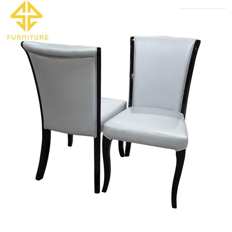 Modern European Style Hotel Dining Chair Wood Velvet Dining Chair