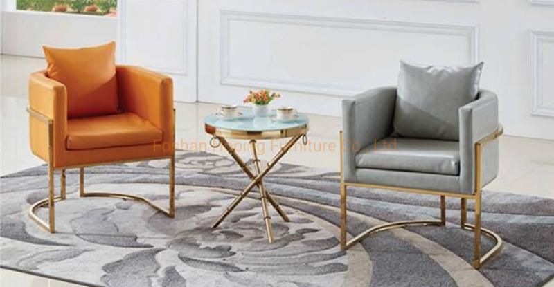 Hotel Room Table Modern Round Marble Top Coffee Table Living Room Stainless Steel Coffee Side Table