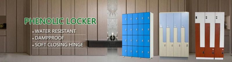 HPL Woodgrain Color Electrical Changing Room Clothes Locker